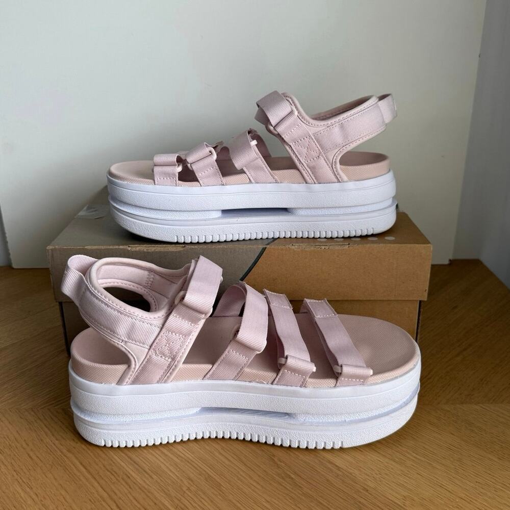 Nike Icon Classic Barely Pink/ White Women Platform Sandals - SZ 9 - Picture 6 of 8